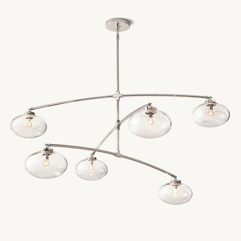 Cabrette Clear Glass Mobile Round Chandelier - King Lamps