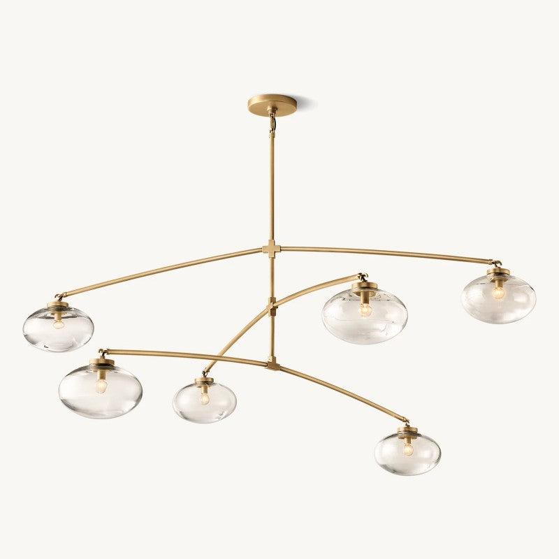 Cabrette Clear Glass Mobile Round Chandelier - King Lamps