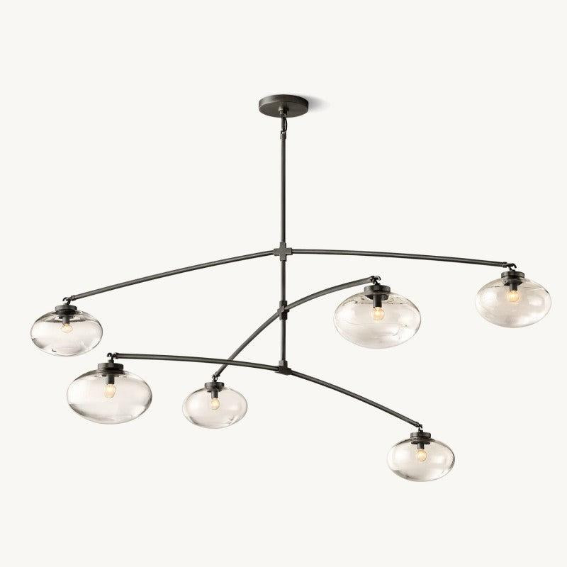 Cabrette Clear Glass Mobile Round Chandelier - King Lamps