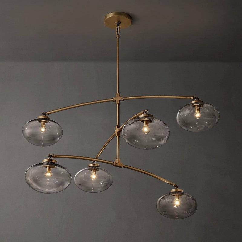 Cabrette Clear Glass Mobile Round Chandelier - King Lamps
