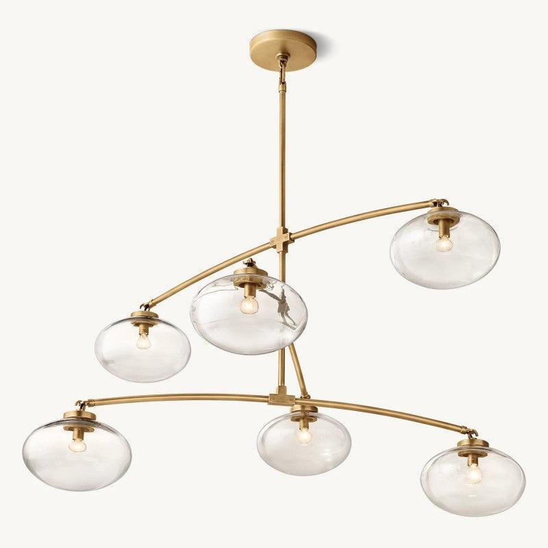 Cabrette Clear Glass Mobile Round Chandelier - King Lamps