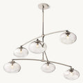 Cabrette Clear Glass Mobile Round Chandelier - King Lamps