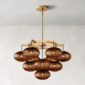 Cabrette Round Glass Chandelier 36