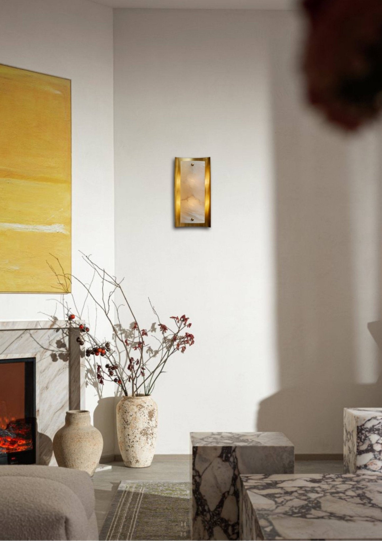Calviero Alabaster Wall Sconce