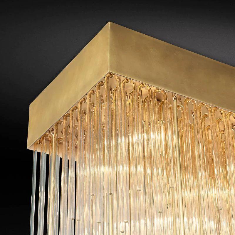 Cascade Crystal Rectangular Chandelier 54" - King Lamps