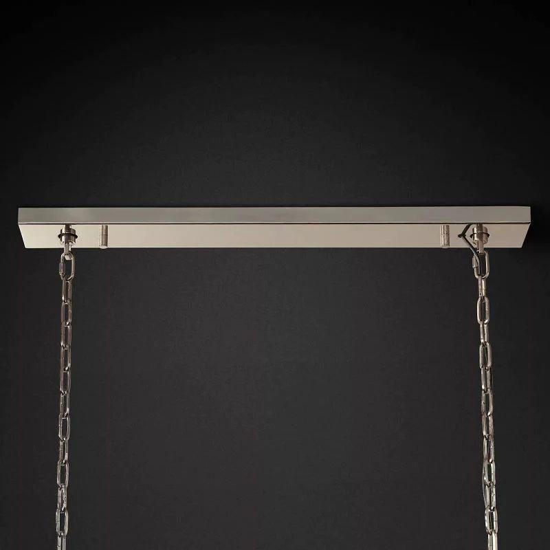 Cascade Crystal Rectangular Chandelier 54" - King Lamps