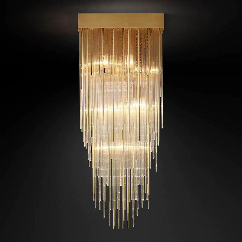 Cascade Crystal Square Chandelier 21" - King Lamps