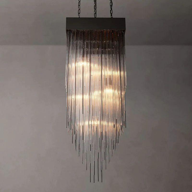 Cascade Crystal Square Chandelier 21" - King Lamps