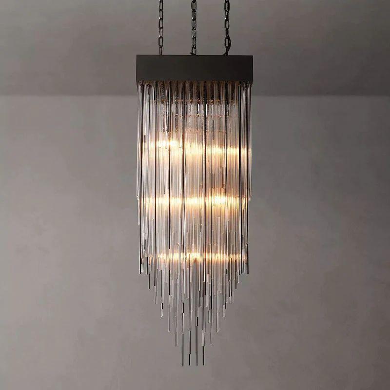 Cascade Crystal Square Chandelier 21" - King Lamps