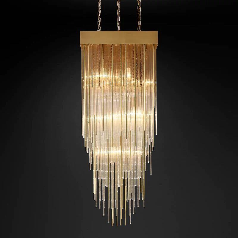 Cascade Crystal Square Chandelier 21" - King Lamps