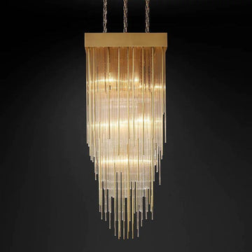 Cascade Crystal Square Chandelier 21" - King Lamps