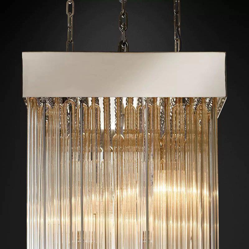 Cascade Crystal Square Chandelier 21" - King Lamps