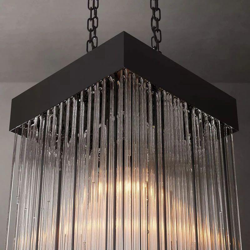 Cascade Crystal Square Chandelier 21" - King Lamps