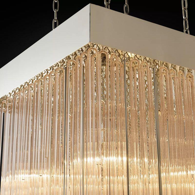 Cascade Crystal Square Chandelier 30" - King Lamps
