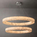 Rivage 2-Tier Round Calcite Chandelier 60