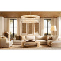 Rivage 2-Tier Round Calcite Chandelier 60