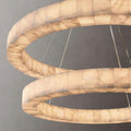 Rivage 2-Tier Round Calcite Chandelier 60
