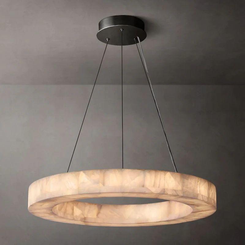Rivage Calcite Round Chandelier 31"40"60" - King Lamps
