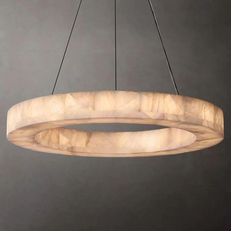 Rivage Calcite Round Chandelier 31"40"60" - King Lamps