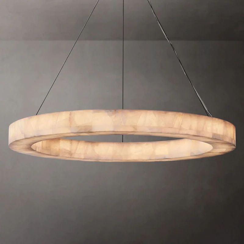 Rivage Calcite Round Chandelier 31"40"60" - King Lamps