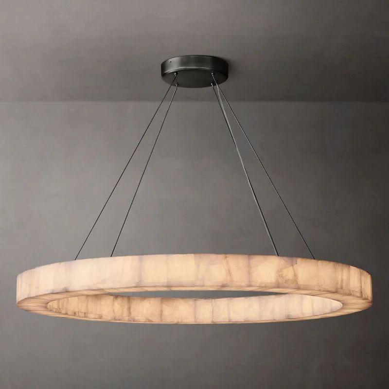 Rivage Calcite Round Chandelier 31"40"60" - King Lamps