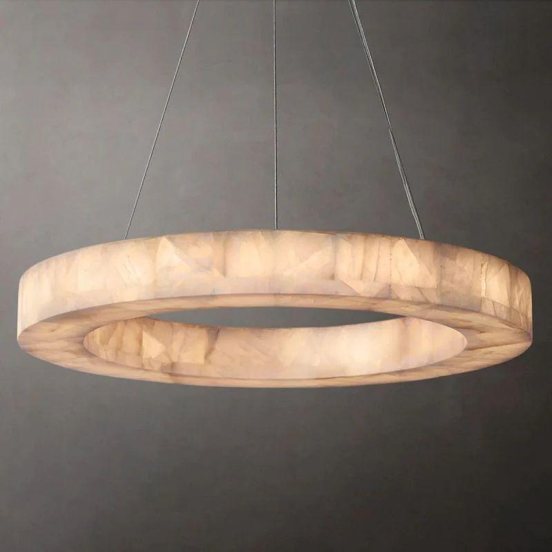 Rivage Calcite Round Chandelier 31"40"60" - King Lamps