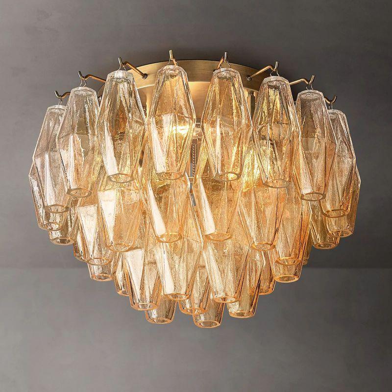 Chiara Clear Glass Flushmount 17" - King Lamps