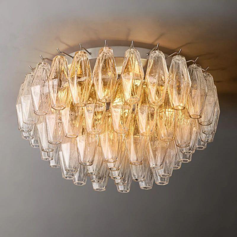 Chiara Clear Glass Flushmount 22" - King Lamps