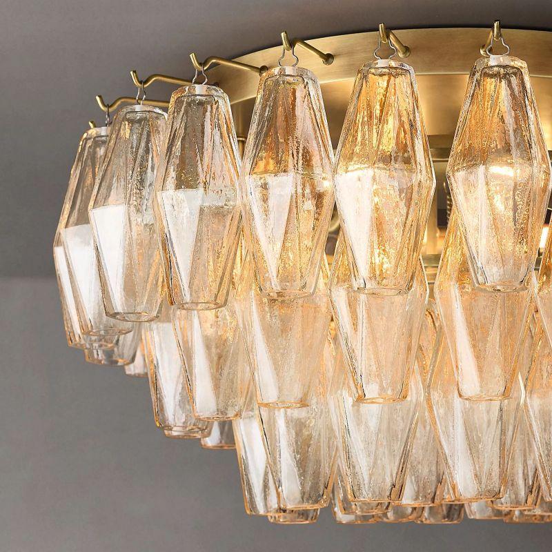 Chiara Clear Glass Flushmount 22" - King Lamps