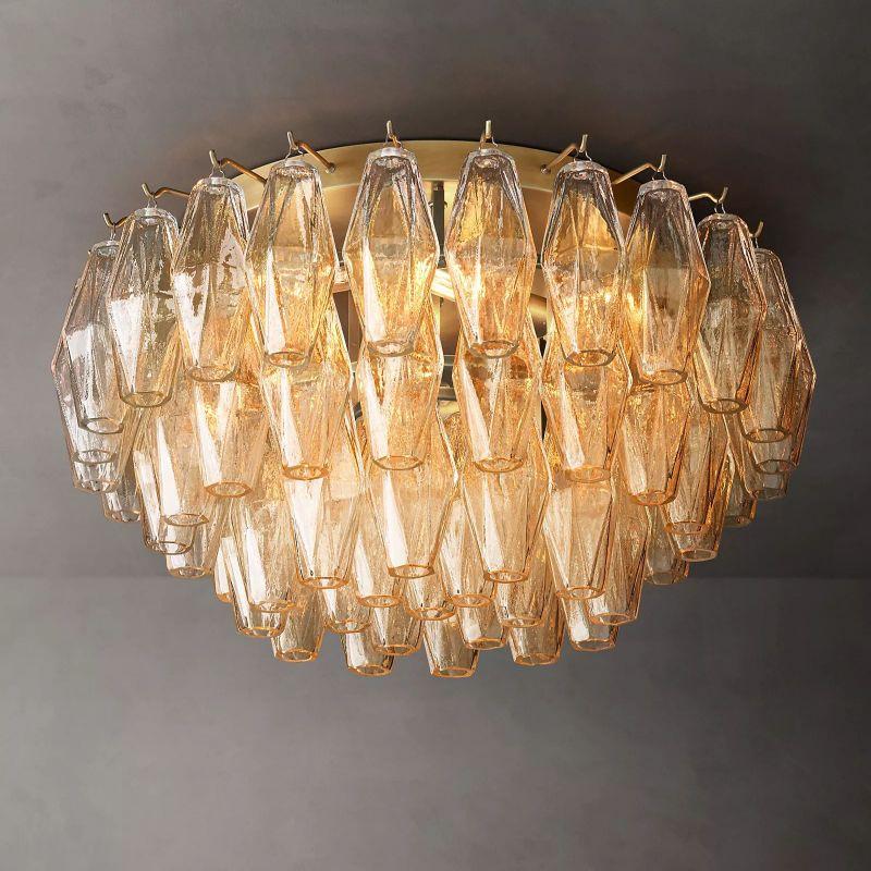Chiara Clear Glass Flushmount 22" - King Lamps