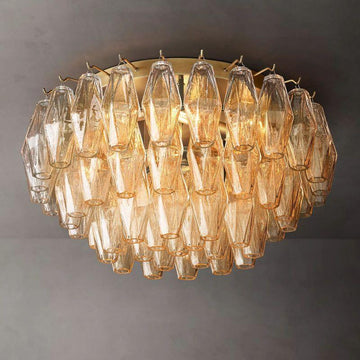 Chiara Clear Glass Flushmount 22" - King Lamps