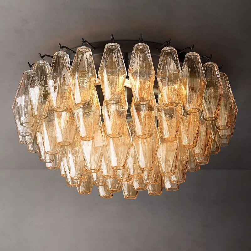 Chiara Clear Glass Flushmount 22" - King Lamps