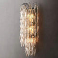 Chiara Clear Glass Grand Bedroom Wall Sconce - King Lamps