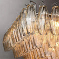 Chiara Clear Glass Tiered Rectangular Chandelier 74