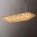 Chiara Clear Glass Tiered Rectangular Chandelier 74