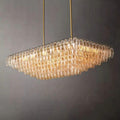 Chiara Clear Glass Tiered Rectangular Chandelier 54