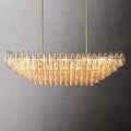 Chiara Clear Glass Tiered Rectangular Chandelier 54