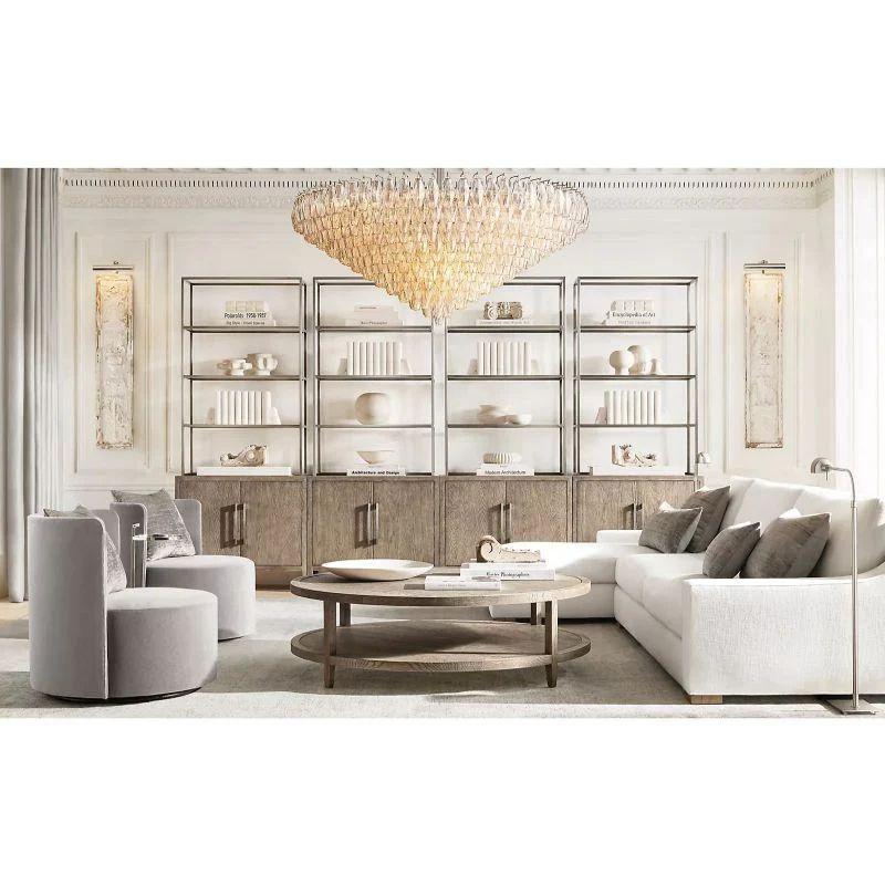 Chiara Clear Glass Tiered Round Chandelier 47" For Living Room - King Lamps