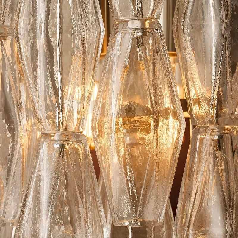 Chiara Clear Glass Short Bedroom Wall Sconce - King Lamps