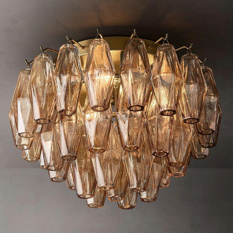Chiara Smoke Glass Flushmount 17" - King Lamps