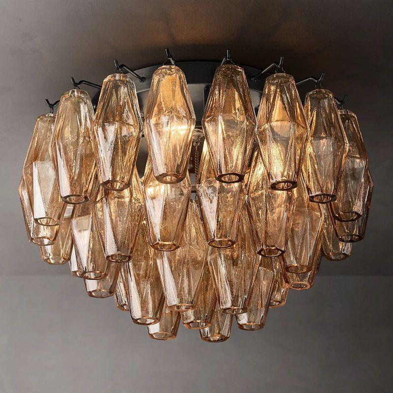 Chiara Smoke Glass Flushmount 17" - King Lamps