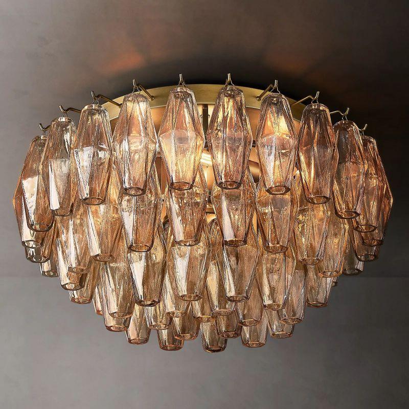 Chiara Smoke Glass Flushmount 22" - King Lamps