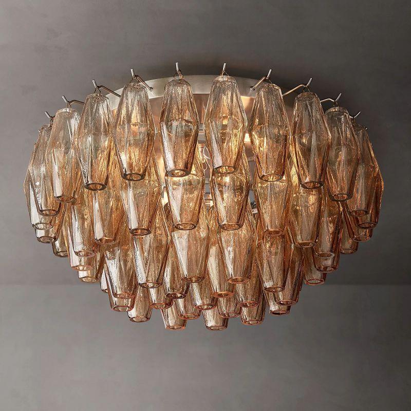 Chiara Smoke Glass Flushmount 22" - King Lamps
