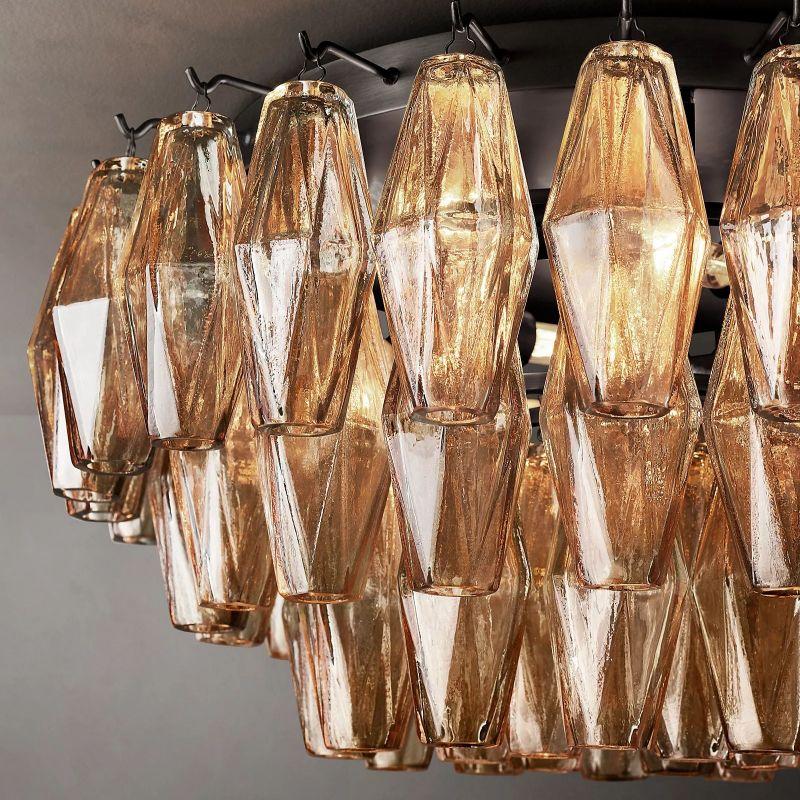 Chiara Smoke Glass Flushmount 22" - King Lamps