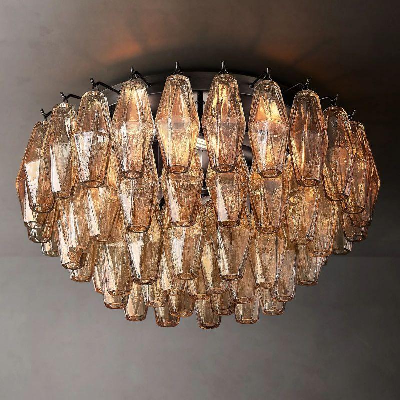Chiara Smoke Glass Flushmount 22" - King Lamps