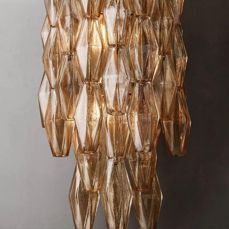 Chiara Smoke Glass Grand Bedroom Wall Sconce - King Lamps