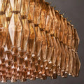 Chiara Smoke Glass Rectangular Chandelier 74
