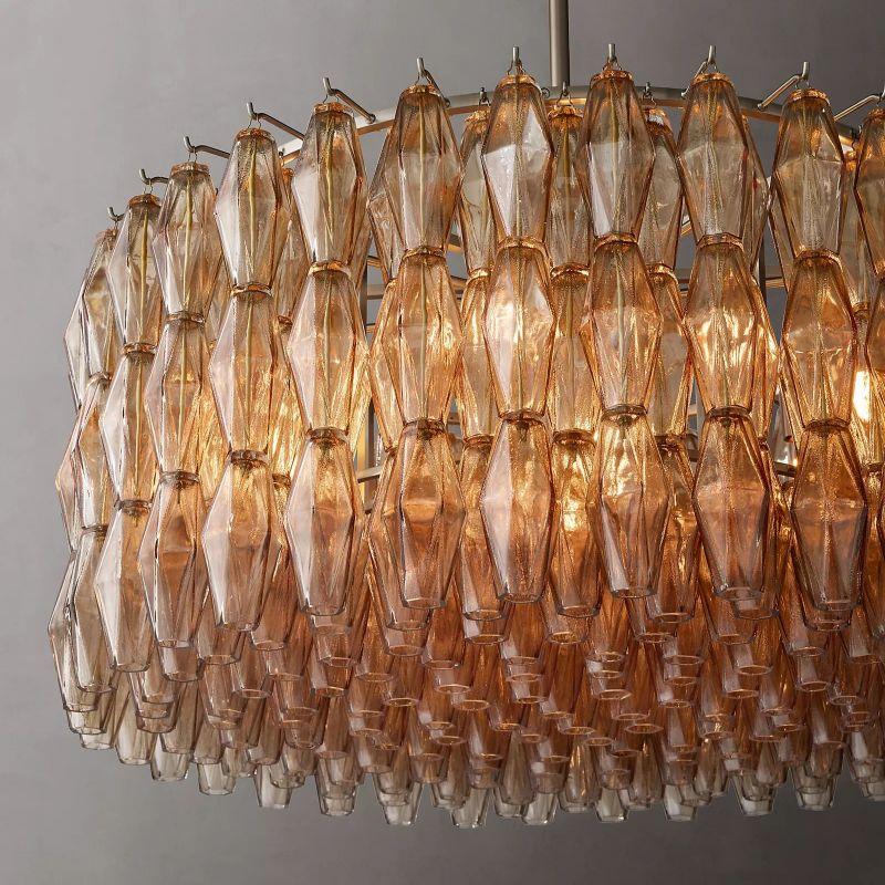 Chiara Smoke Glass Round Chandelier 37" - King Lamps