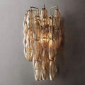 Chiara Smoke Glass Short Bedroom Wall Sconce - King Lamps