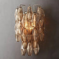 Chiara Smoke Glass Short Bedroom Wall Sconce - King Lamps